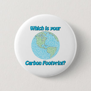 Carbon Footprint Pinback Button