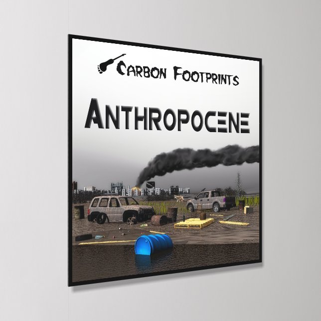 Carbon Footprints - Anthropocene Acrylic Photo Tile (Angled)