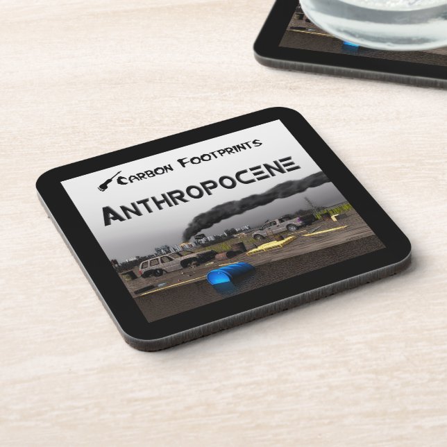 Carbon Footprints - Anthropocene Drink Coaster (Left Side)
