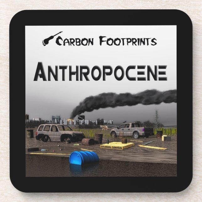 Carbon Footprints - Anthropocene Drink Coaster (Front)