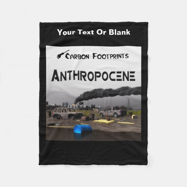Carbon Footprints - Anthropocene Fleece Blanket (Front)
