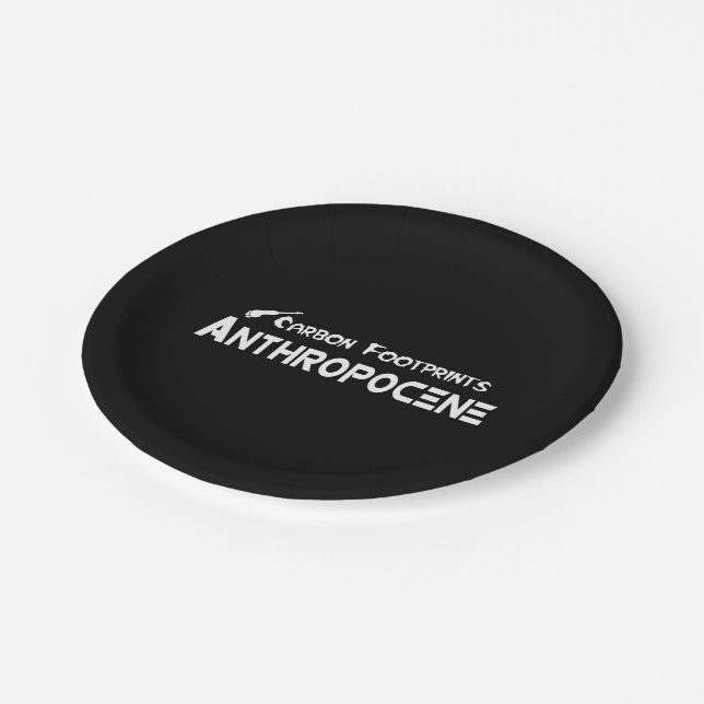 Carbon Footprints - Anthropocene Paper Plates (Angled)