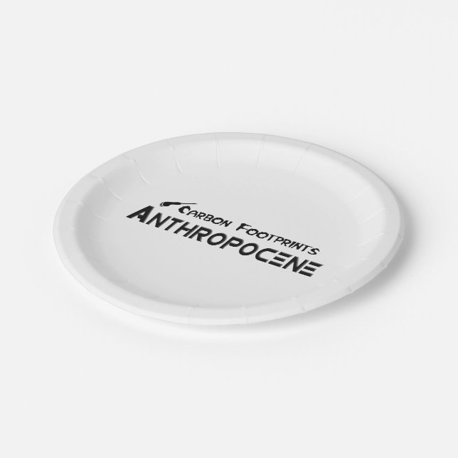 Carbon Footprints - Anthropocene Paper Plates (Angled)