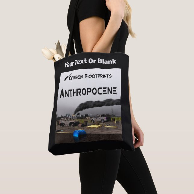 Carbon Footprints - Anthropocene Tote Bag (Close Up)