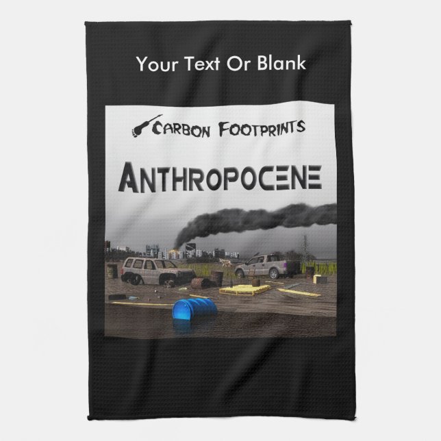 Carbon Footprints - Anthropocene Towel (Vertical)