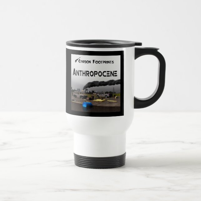 Carbon Footprints - Anthropocene Travel Mug (Right)