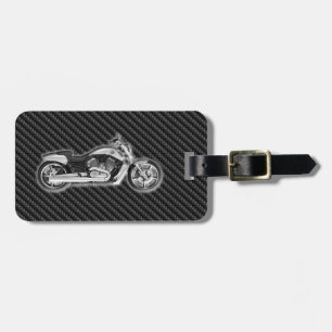 Carbon Harley Motorcycle 3D Fashion Accessory Luggage Tag