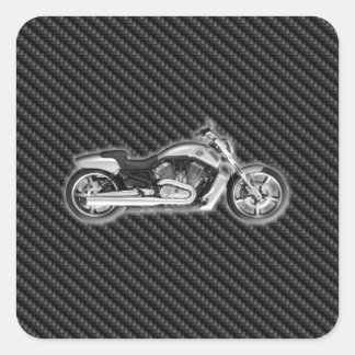 Carbon Harley Motorcycle 3D Fashion Accessory Square Sticker