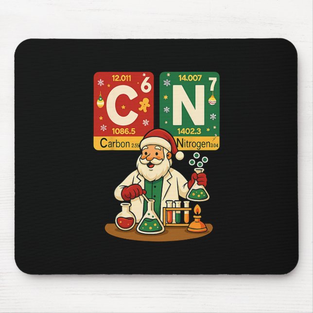 Carbon Nitrogen 67 Meme Teacher Science Periodic T Mouse Pad (Front)