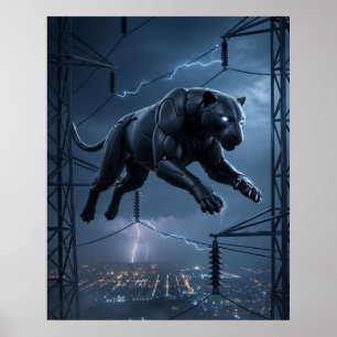 Carbon Panther Prowl Poster