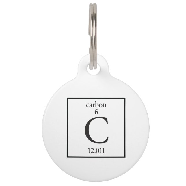 Carbon Pet ID Tag (Front)