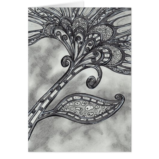 Carbon Space Flower 4 Card (Front)
