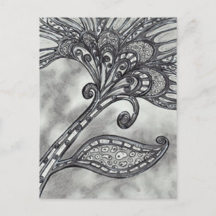 Carbon Space Flower 4 postcard