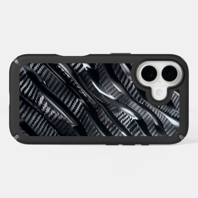 Carbon Wave Texture Speck iPhone Case (Horz)