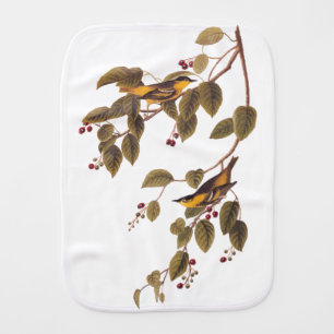 Carbonated Warbler Audubon Bird Baby Burp Cloth
