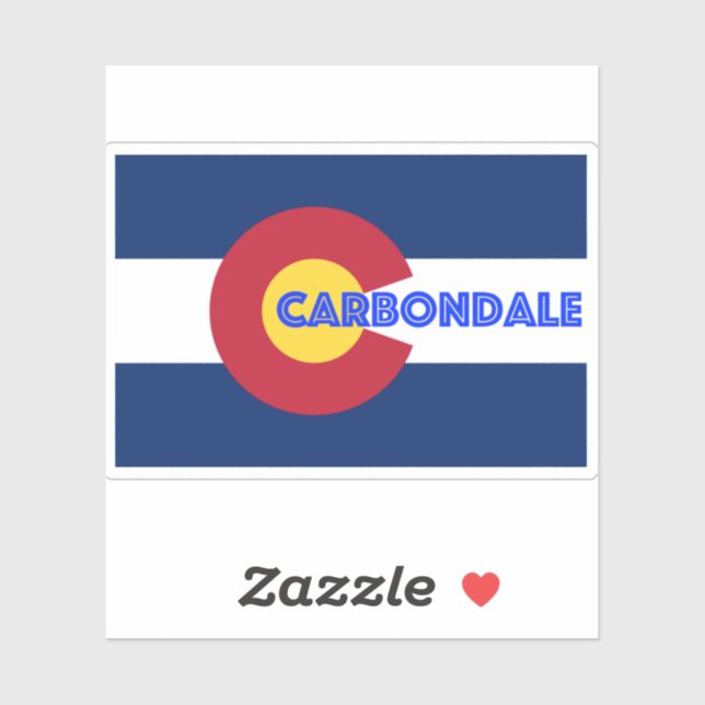 Carbondale CO Flag Sticker (Sheet)