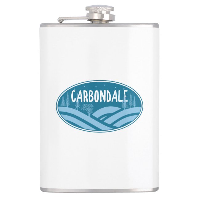Carbondale Colorado Outdoors Flask (Front)