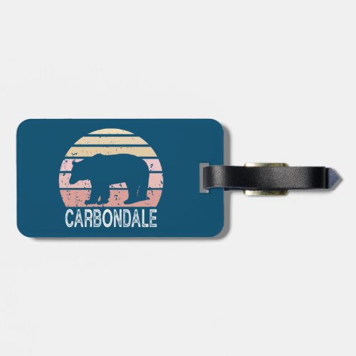 Carbondale Colorado Retro Bear Luggage Tag