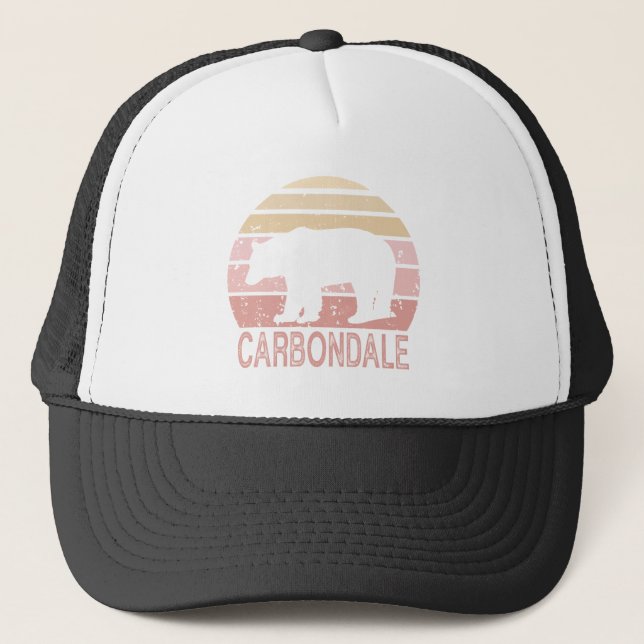 Carbondale Colorado Retro Bear Trucker Hat (Front)