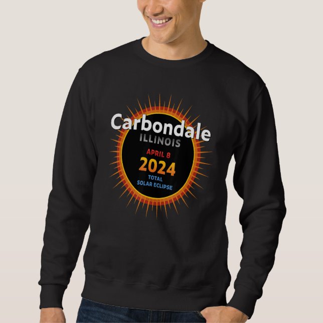 Carbondale Illinois IL Total Solar Eclipse 2024 2 Sweatshirt (Front)