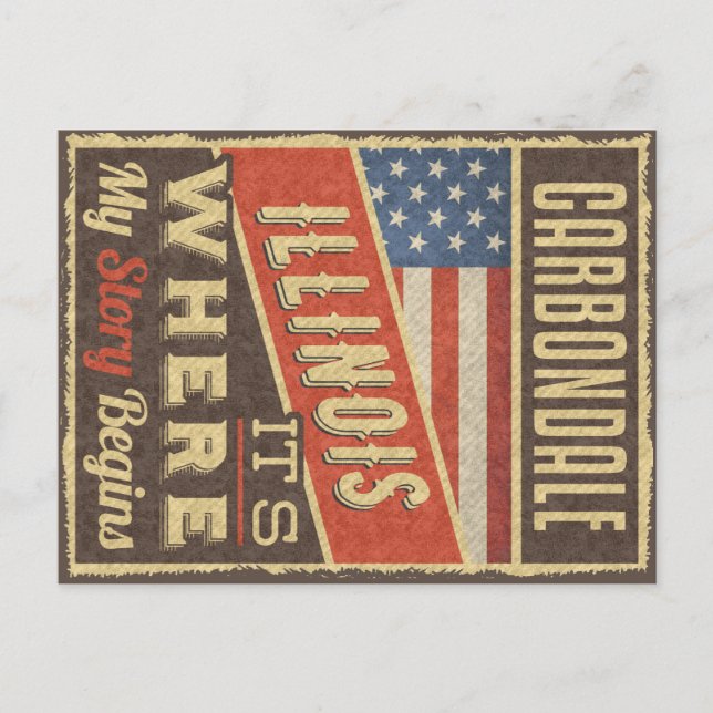 Carbondale Illinois Postcard (Front)