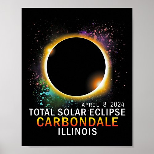 Carbondale Illinois Total Solar Eclipse April 8 20 Poster