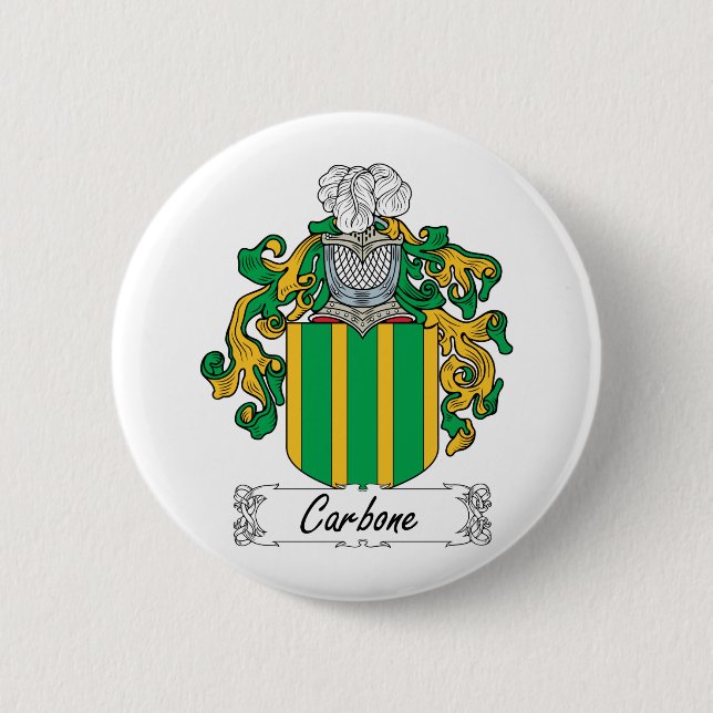 Carbone Family Crest Pinback Button (Front)