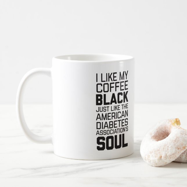 Carbs Agains Humanity Black Coffee / ADA Soul Mug (With Donut)