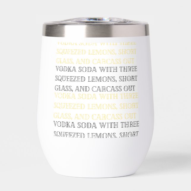 Carcass Out Thermal Wine Tumbler (Front)