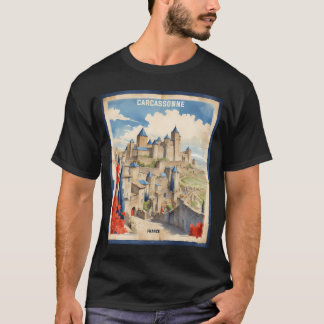 Carcassone France Vintage Travel Tourism T-Shirt
