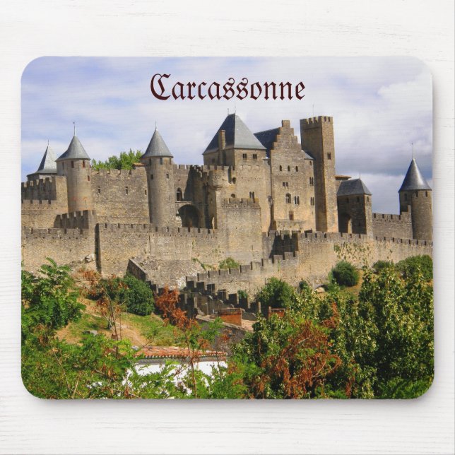 Carcassonne fortress in France Mouse Pad (Front)