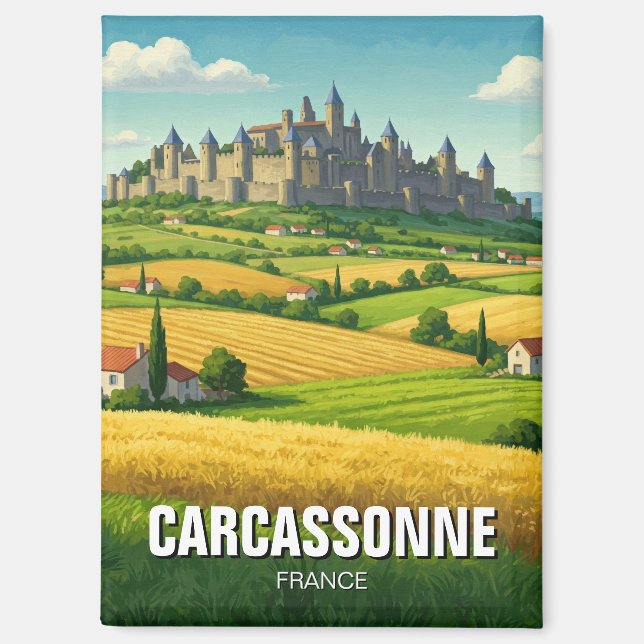 Carcassonne France Travel Magnet (Front)