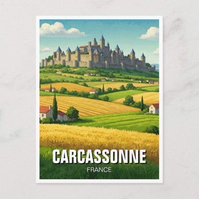 Carcassonne France Travel Postcard (Front)