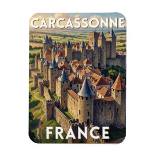 Carcassonne Medieval City France Historic travel S Magnet
