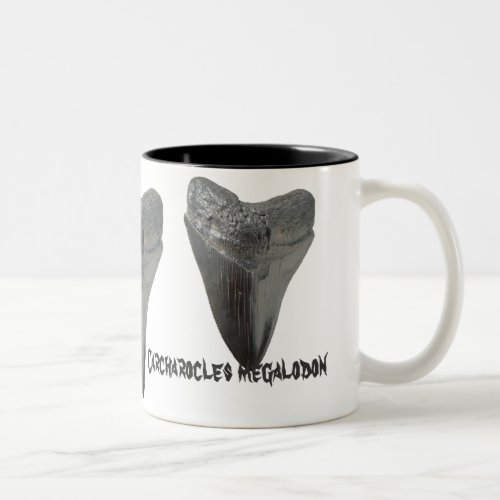 Carcharocles megalodon Tooth Two_Tone Coffee Mug