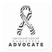 Carcinoid Cancer Advocate White Square Sticker
