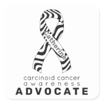 Carcinoid Cancer Advocate White Square Sticker