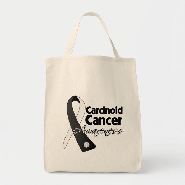 Carcinoid Cancer Awareness Ribbon Canvas Bag