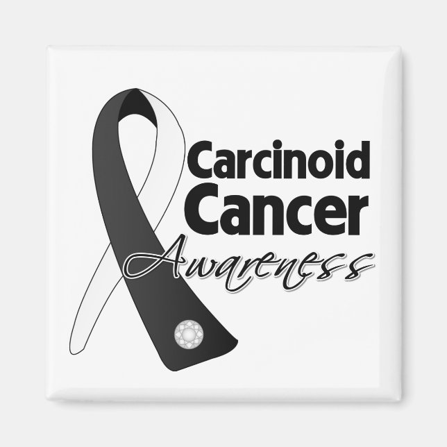 Carcinoid Cancer Awareness Ribbon Magnet (Front)