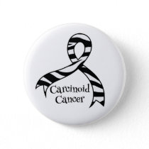 Carcinoid Cancer Awareness Zebra Ribbon Button