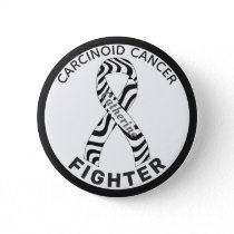 Carcinoid Cancer Fighter Ribbon White Button