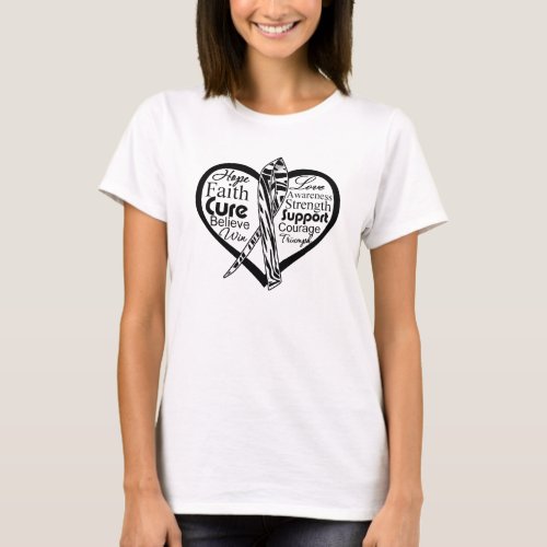 Carcinoid Cancer Heart Ribbon T_Shirt