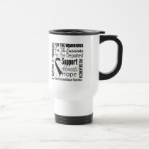 Carcinoid Cancer I Wear a Black White Ribbon TRIBU Travel Mug