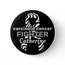 Carcinoid Cancer Ribbon Black Button