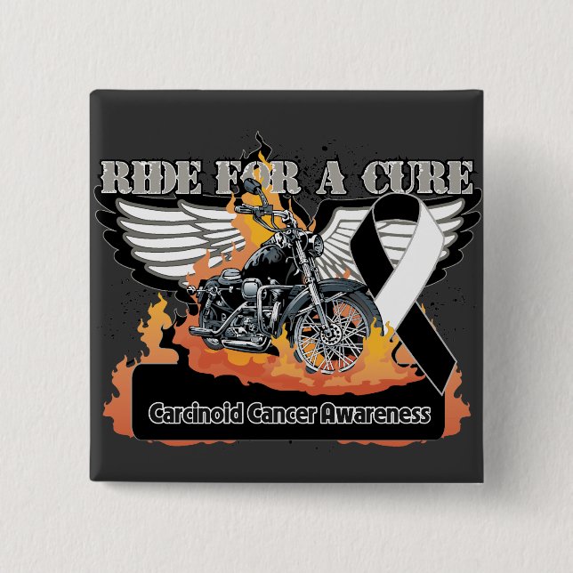 Carcinoid Cancer Ride For a Cur Pinback Button (Front)