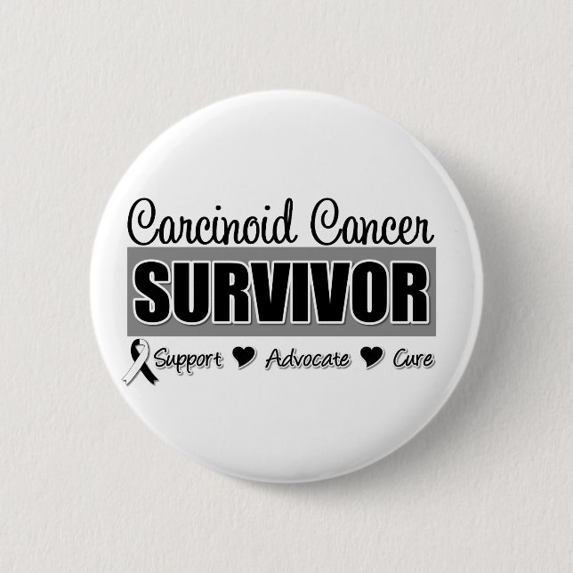 Carcinoid Cancer Survivor Badge Pinback Button (Front)