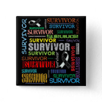 Carcinoid Cancer Survivor Collage.png Pinback Button