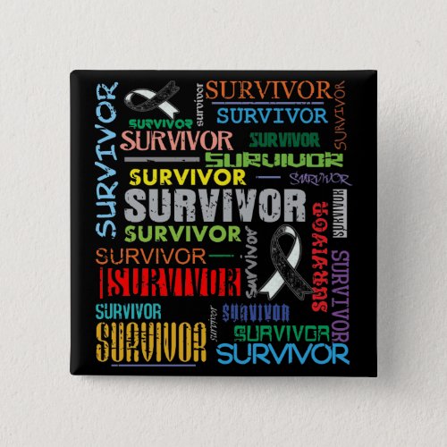 Carcinoid Cancer Survivor Collagepng Pinback Button