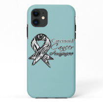 Carcinoid Cancer Zebra-Striped Awareness Ribbon iPhone 11 Case