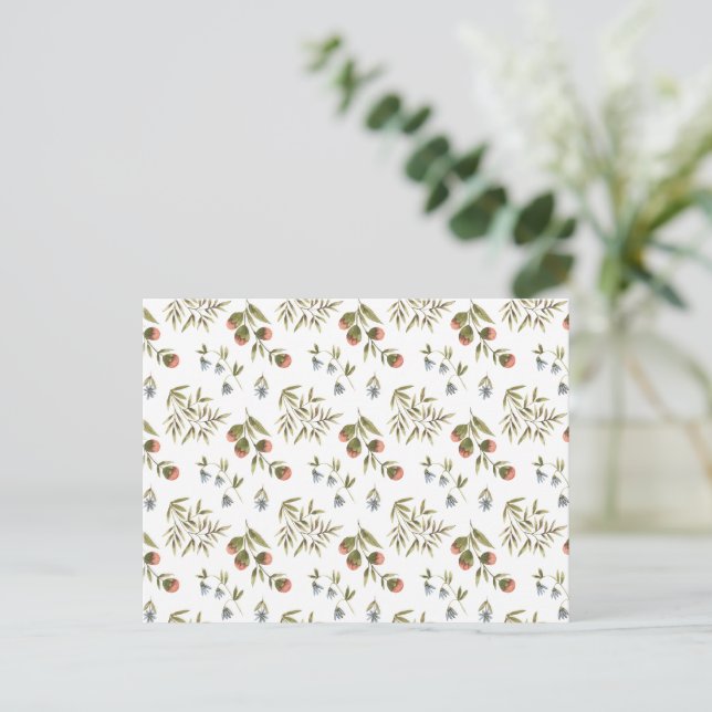 Card (10,8 x 14,2 cm) - Floral Pattern (Standing Front)